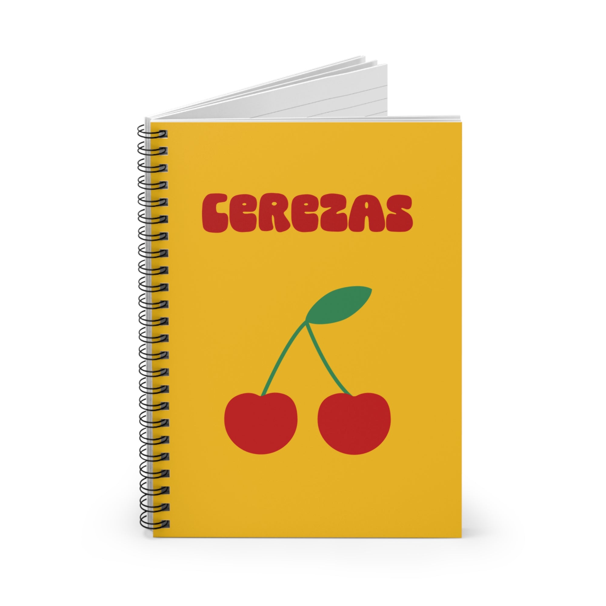 Cherry Cerezas Spiral Notebook, Cute Stationery, Gift for Students, Journaling, Back to School, Cherry Lover