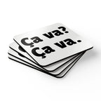 Ca va? Ca va. Cork Back Coaster set by Printify