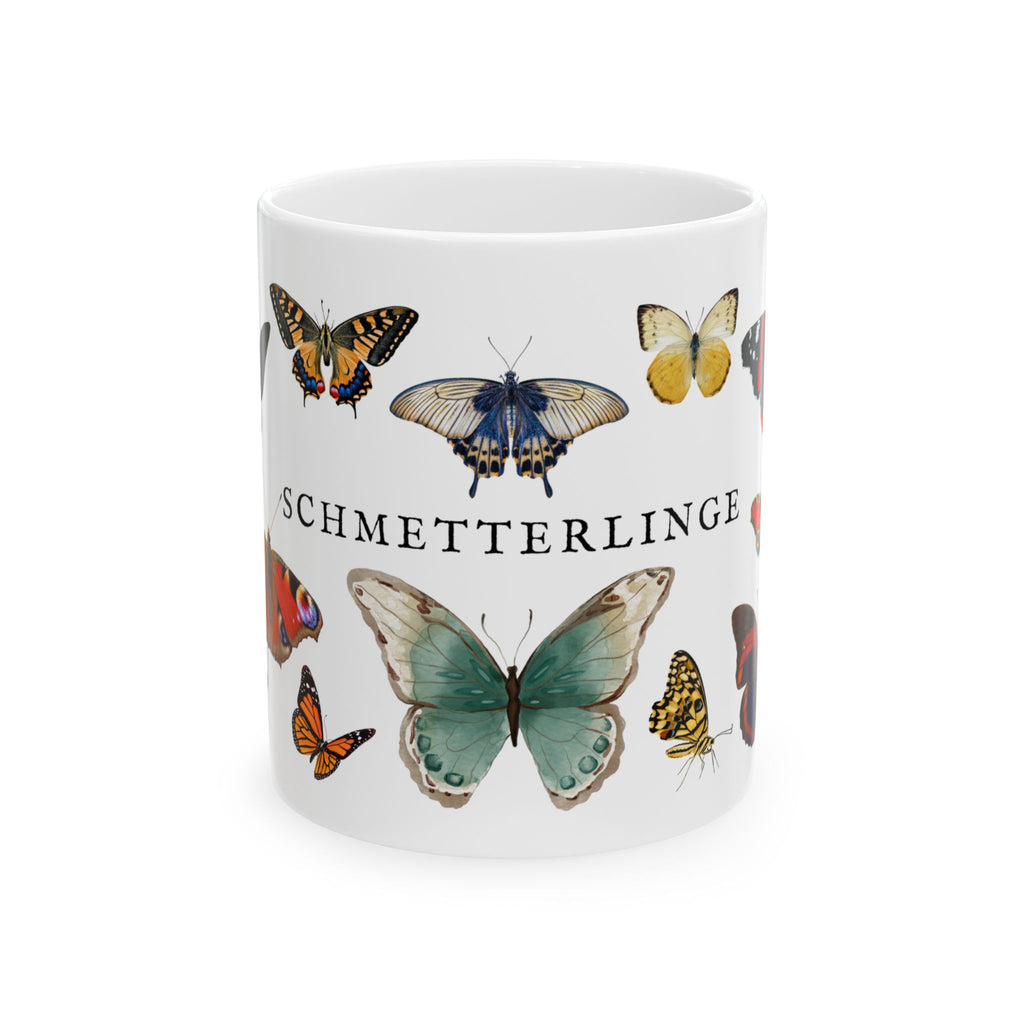 German Schmetterlinge vintage Butterfly Species Ceramic Mug — Vintage style Illustration (11oz & 15oz)