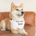 Bon chien Pet Bandana Collar by Printify