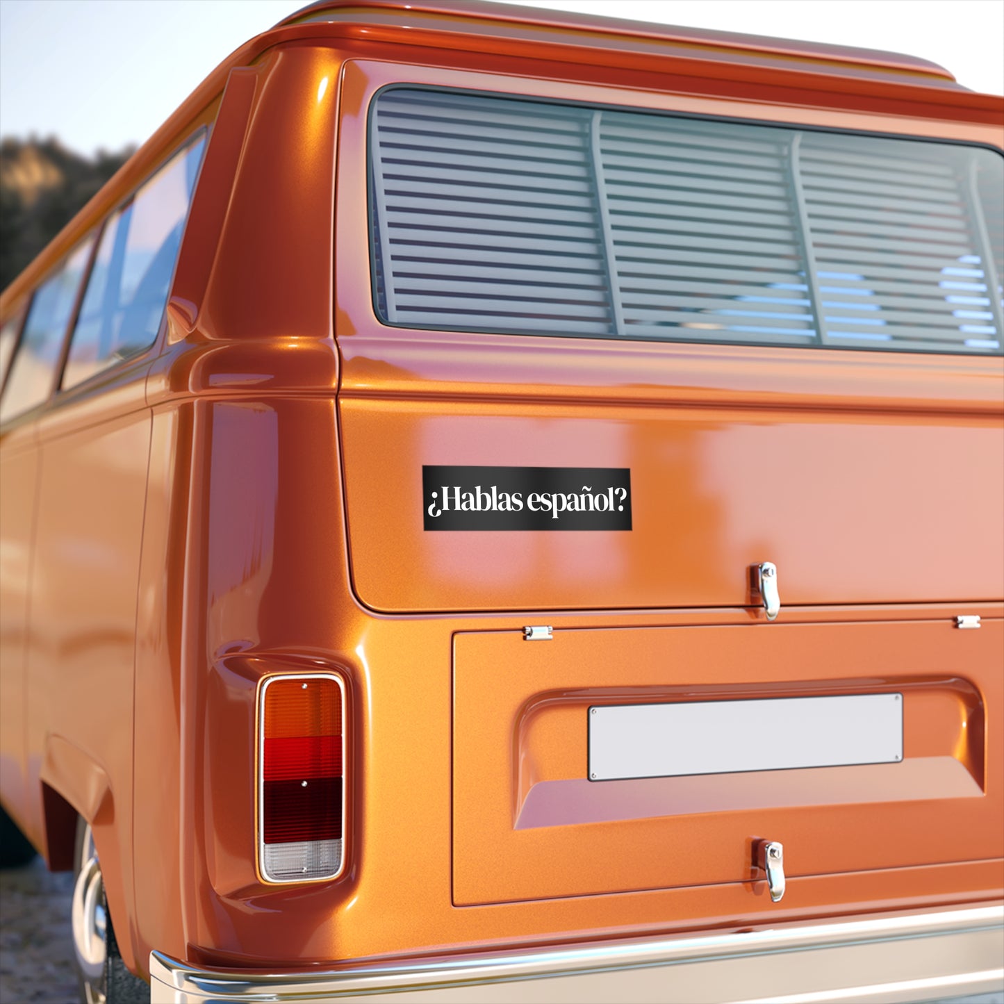 Hablas español? Spanish Language Bumper Sticker