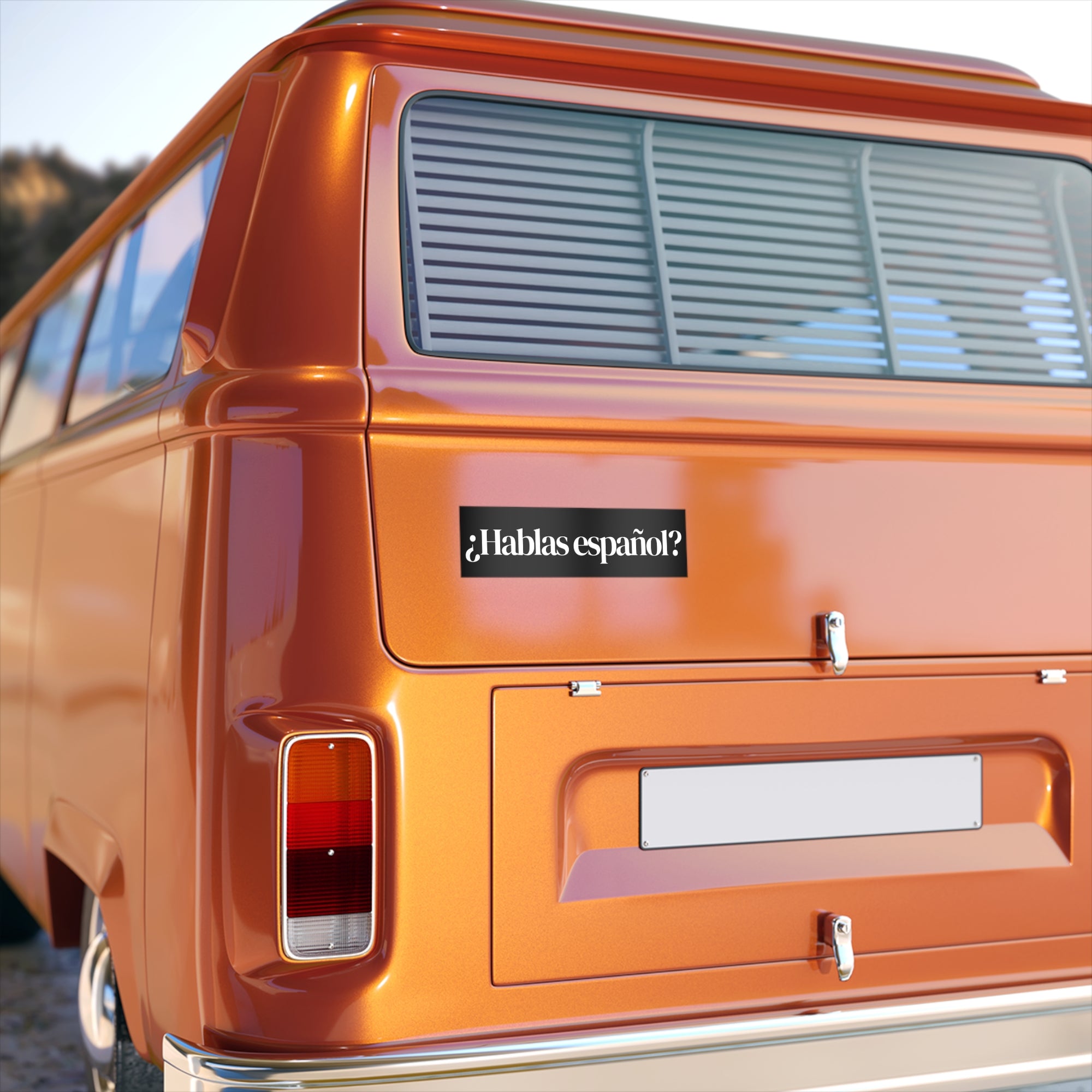 Hablas español? Spanish Language Bumper Sticker