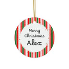 Personalized name "Merry Christmas" Ornament by Printify