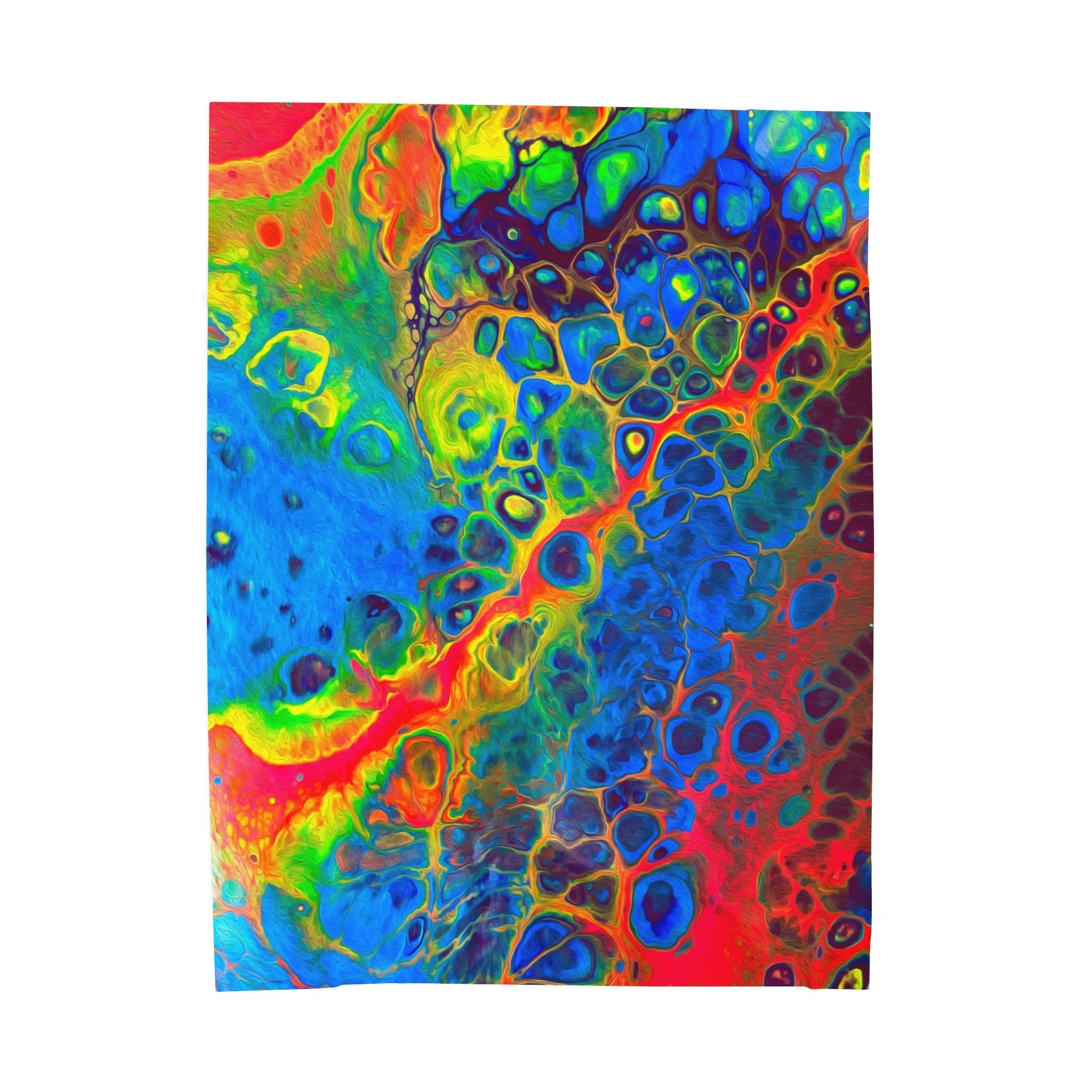 Bespattered Facade Rainbow Velveteen Plush Blanket | 3 Sizes