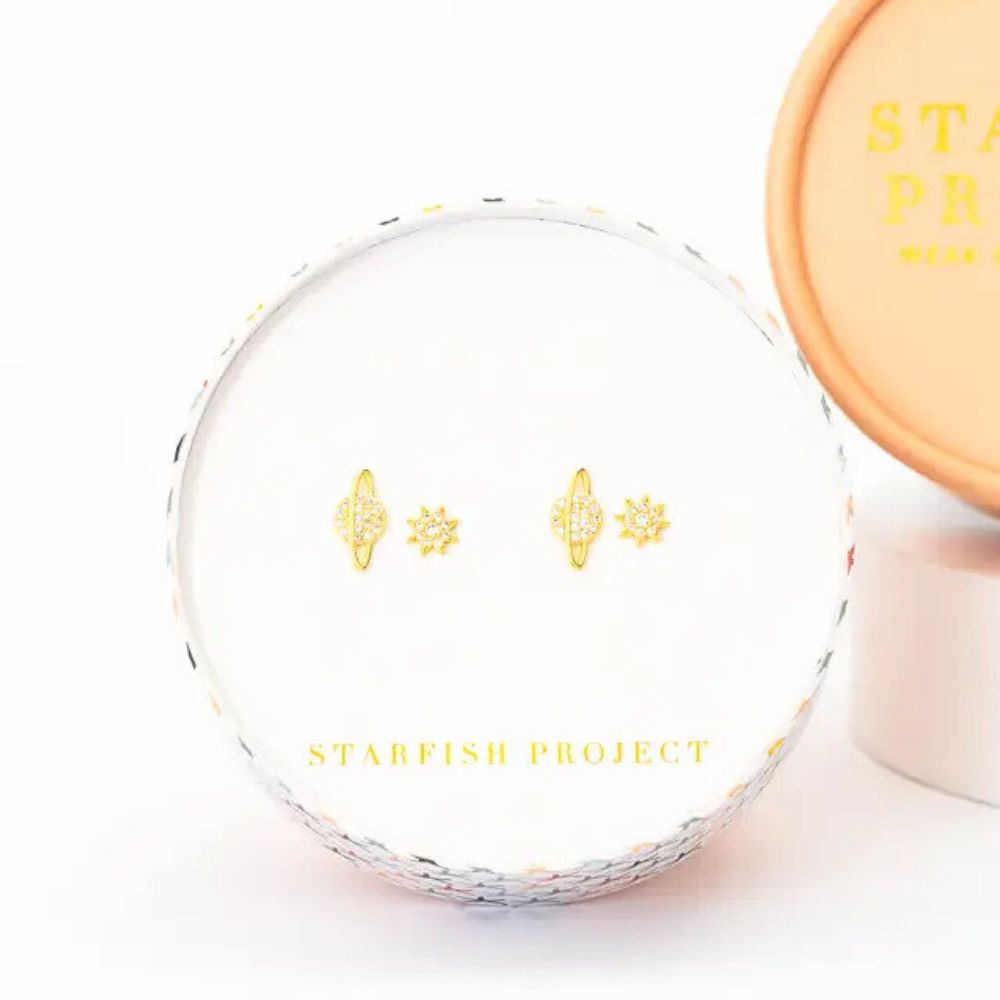 Celestial Orbit Stud Earrings - Set of 2