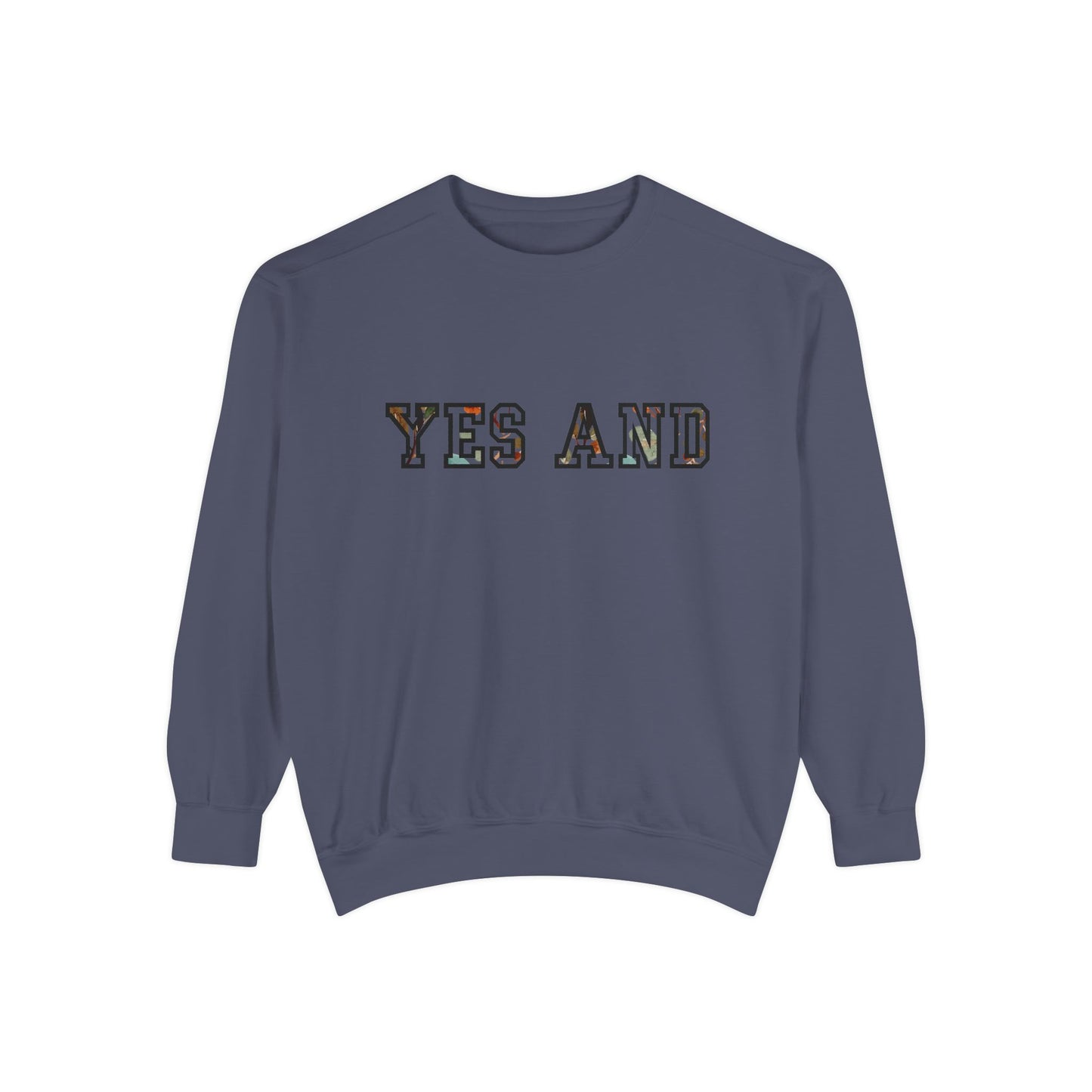 Sweat-shirt Oui et texte en bloc, couleurs confort