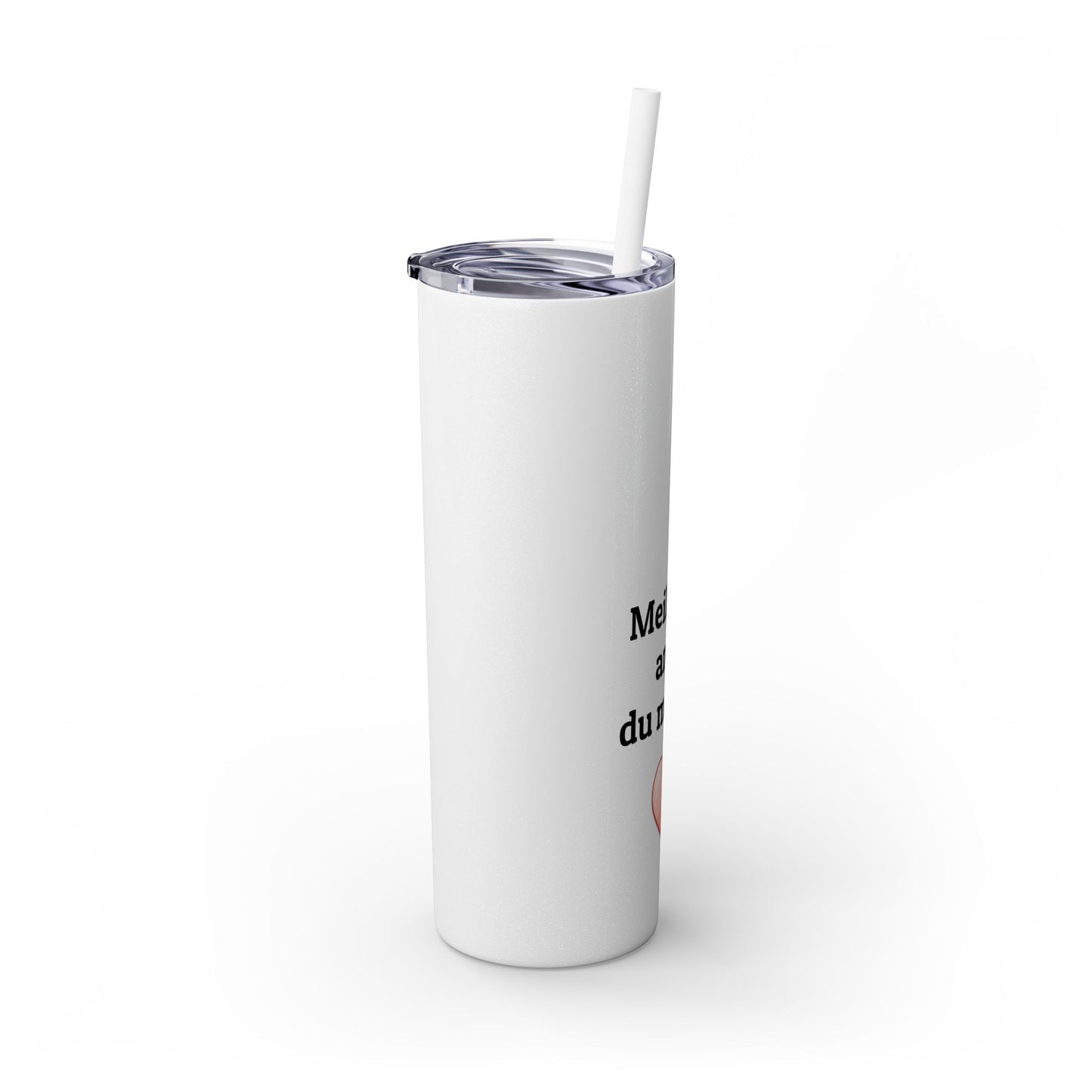 Meilleure amie du monde Skinny Tumbler with Straw, 20oz