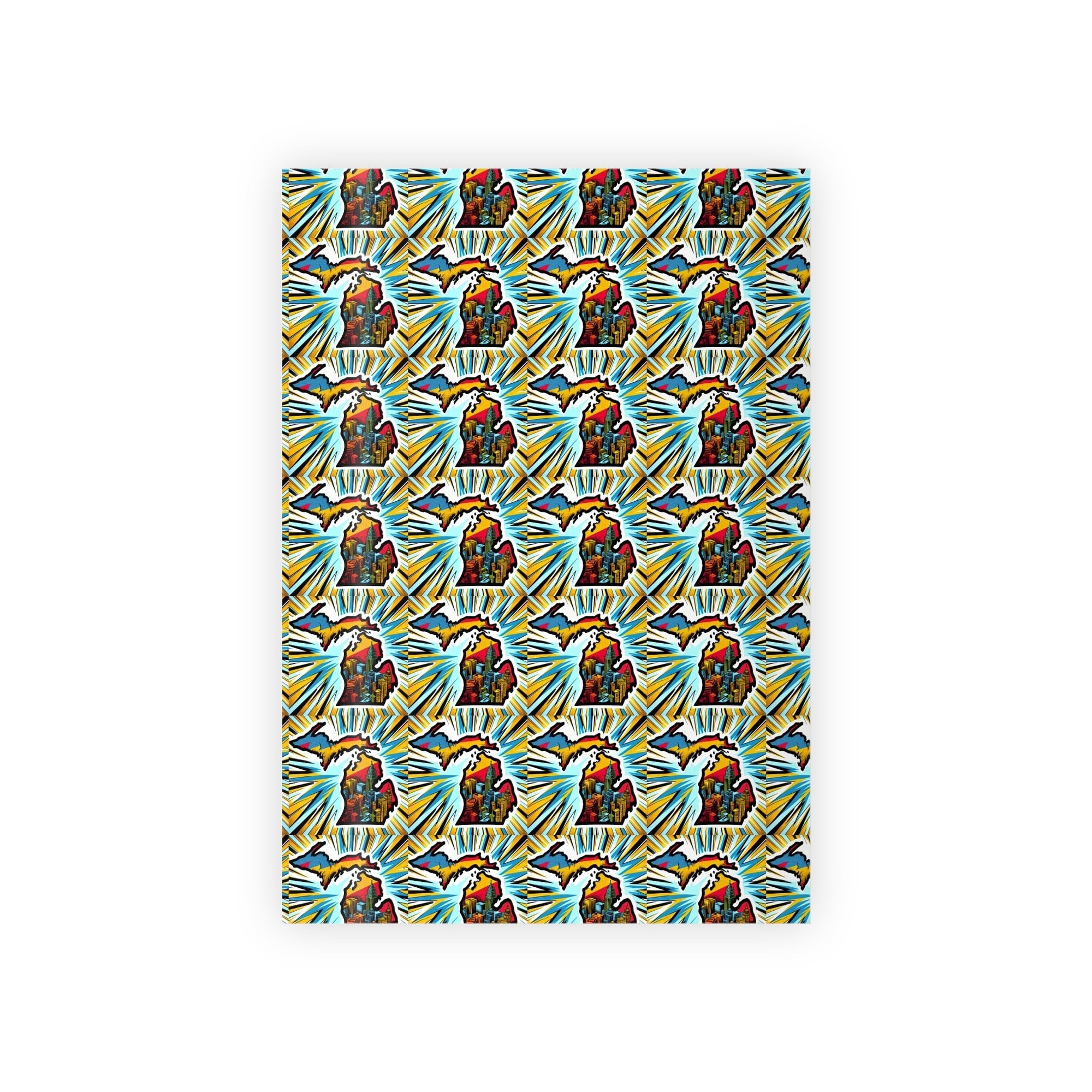 Michigan large comic book style Wrapping Paper