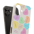 French Pastel Conversation Heart Biodegradable Phone Case (Eco-Friendly)