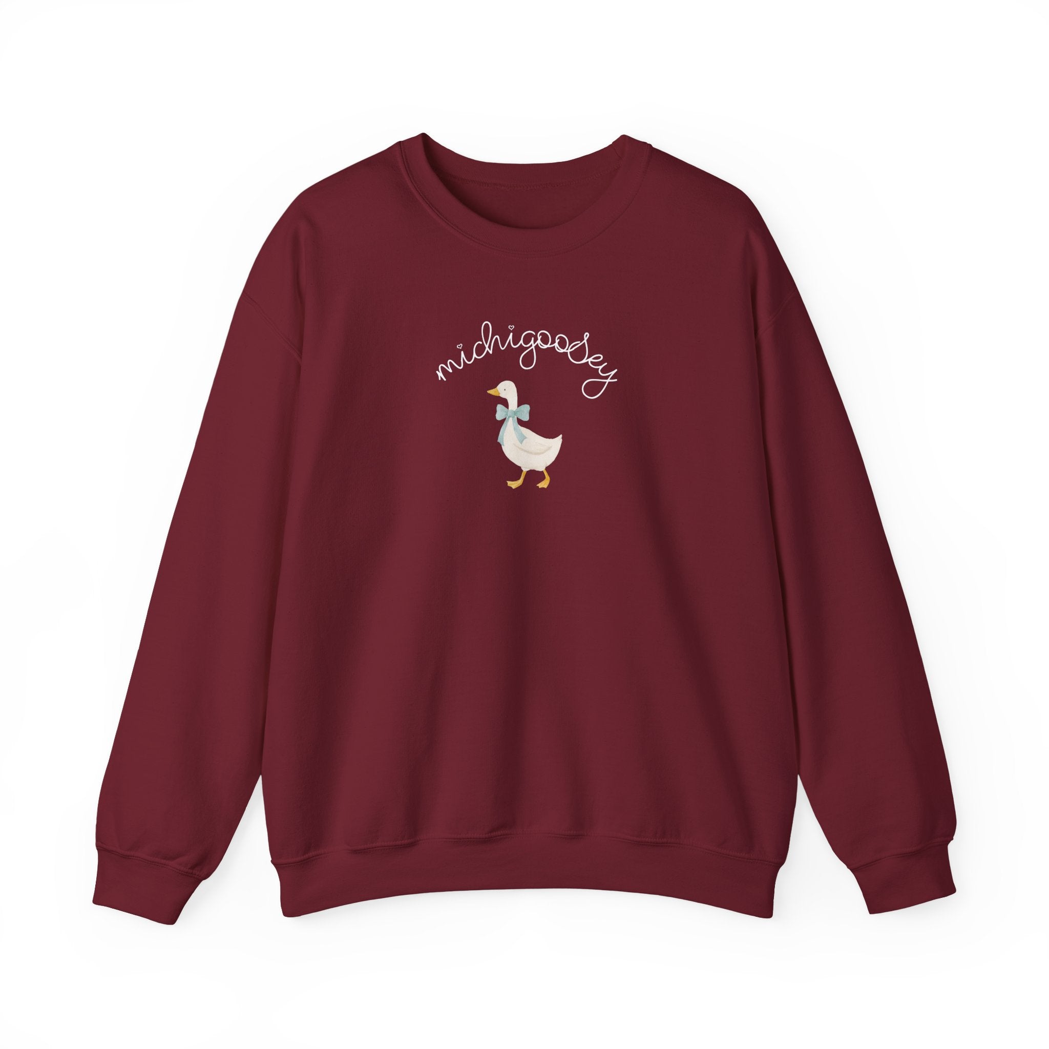 Michigoosey Goose Sweatshirt, Silly Goose Crewneck, Gander sweater, Michigan Wildlife Shirt, Novelty Animal Sweater