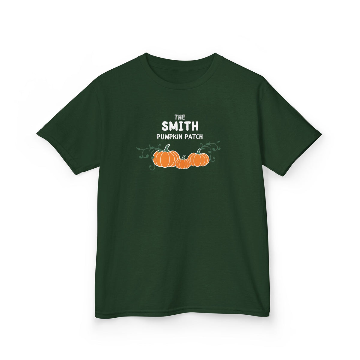 Custom Kids Family name Pumpkin Patch Tee, Personalized Fall Shirt for Family photos