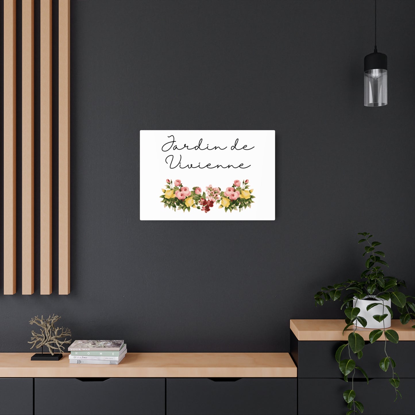 Panneau d'art en métal personnalisé Jardin de (nom personnalisé) pour jardin