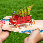 Christmas Tree Wagon Pop Up Christmas Card by Paper Love