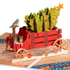 Christmas Tree Wagon Pop Up Christmas Card by Paper Love