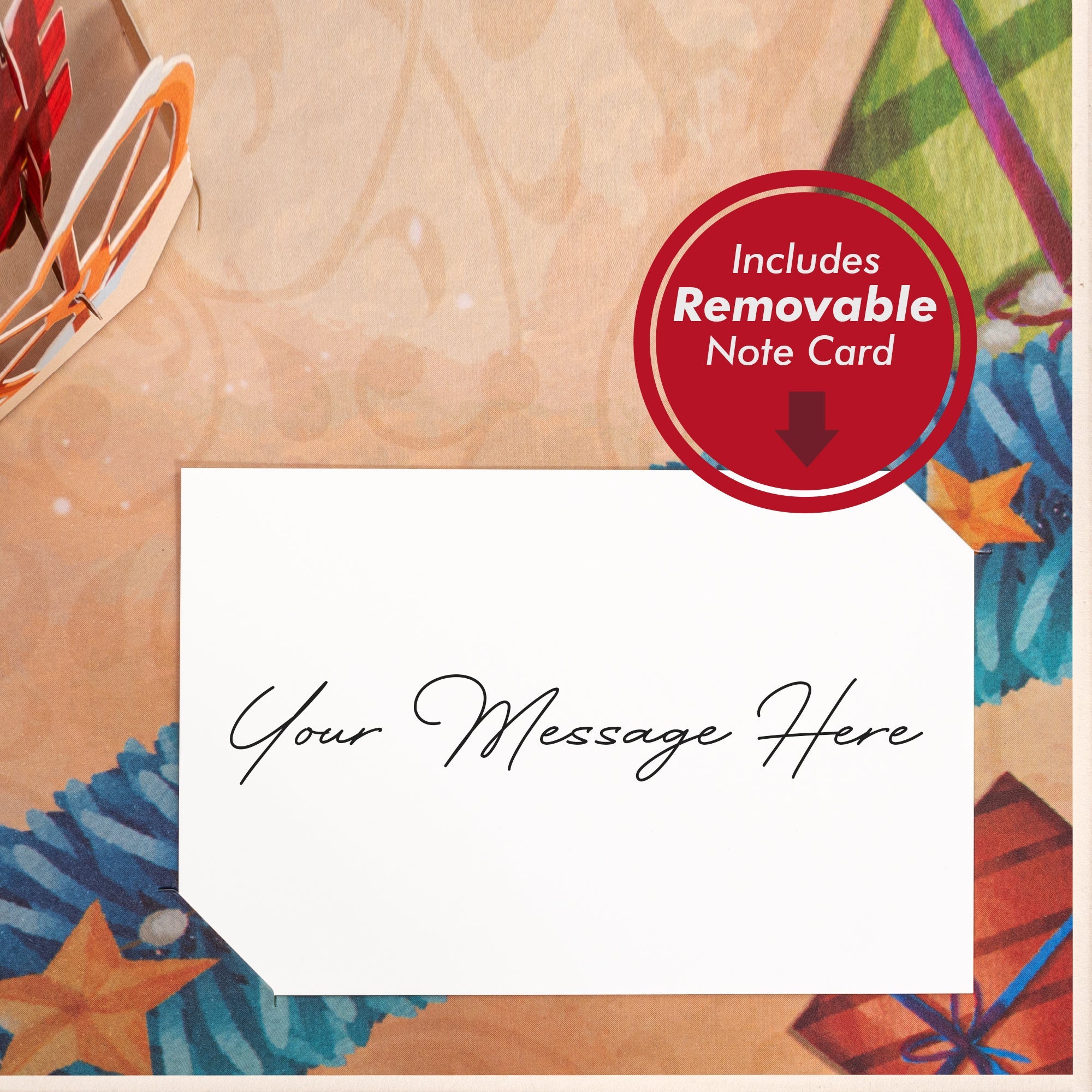 Christmas Tree Wagon Pop Up Christmas Card