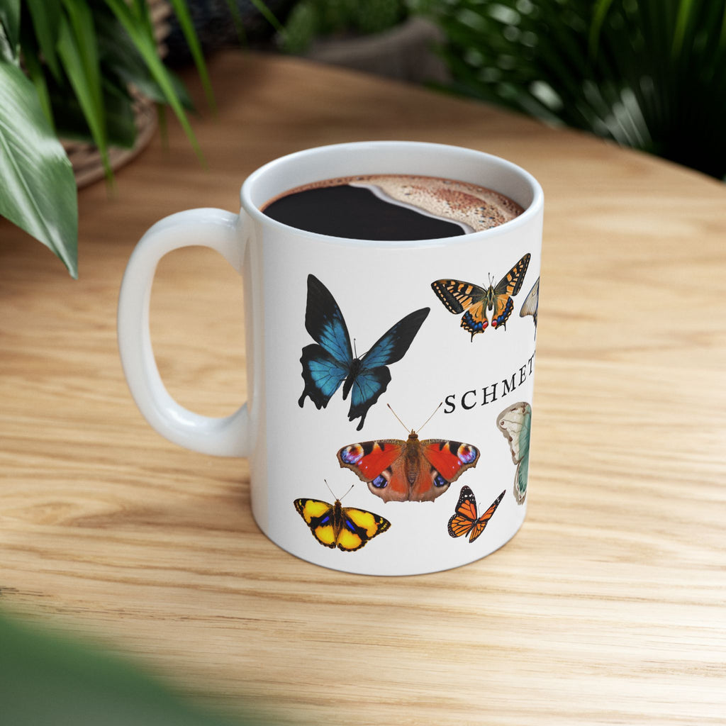 German Schmetterlinge vintage Butterfly Species Ceramic Mug — Vintage style Illustration (11oz & 15oz)