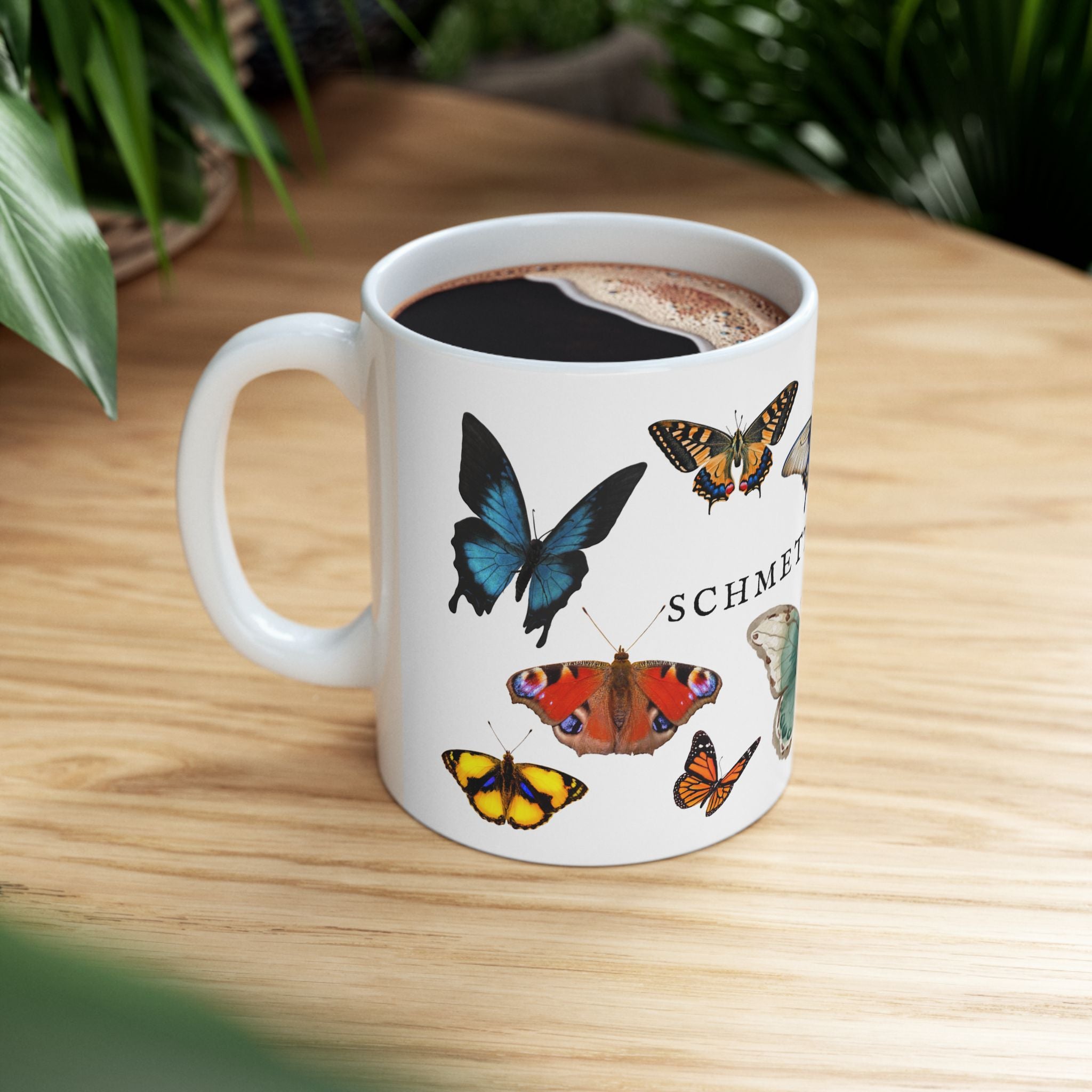 German Schmetterlinge vintage Butterfly Species Ceramic Mug — Vintage style Illustration (11oz & 15oz)