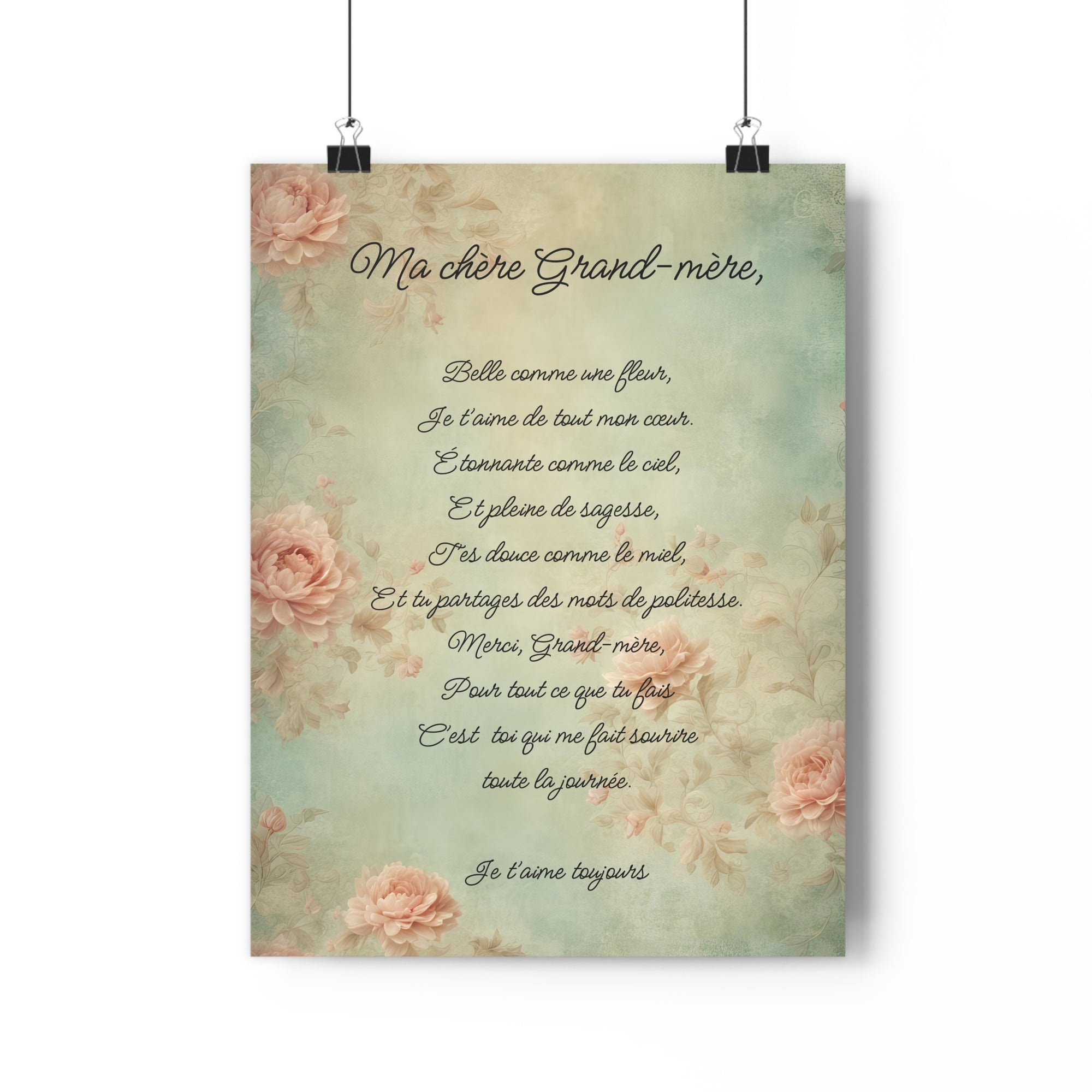 My dear grandmother French Giclee Art Print