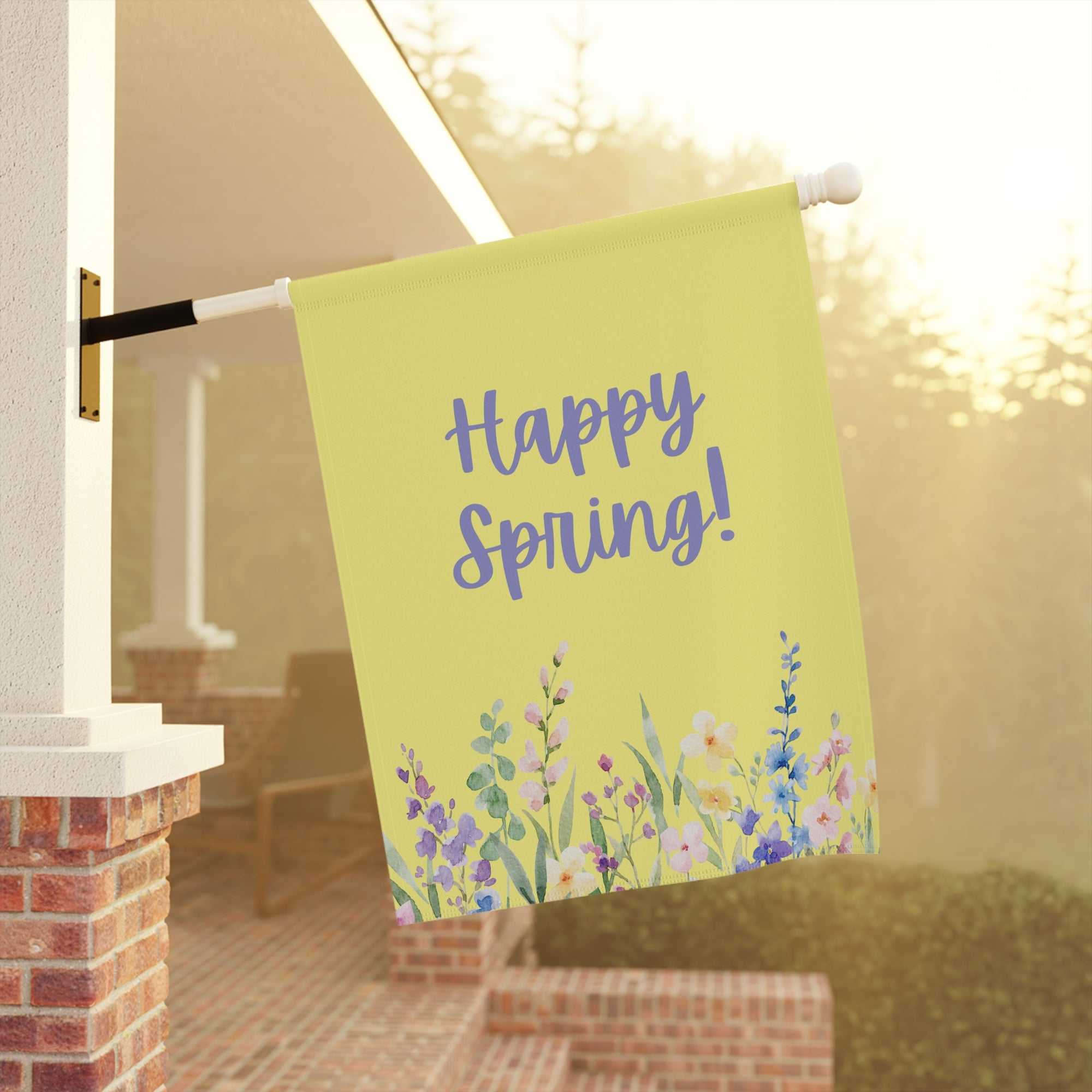 Happy Spring yard flag
