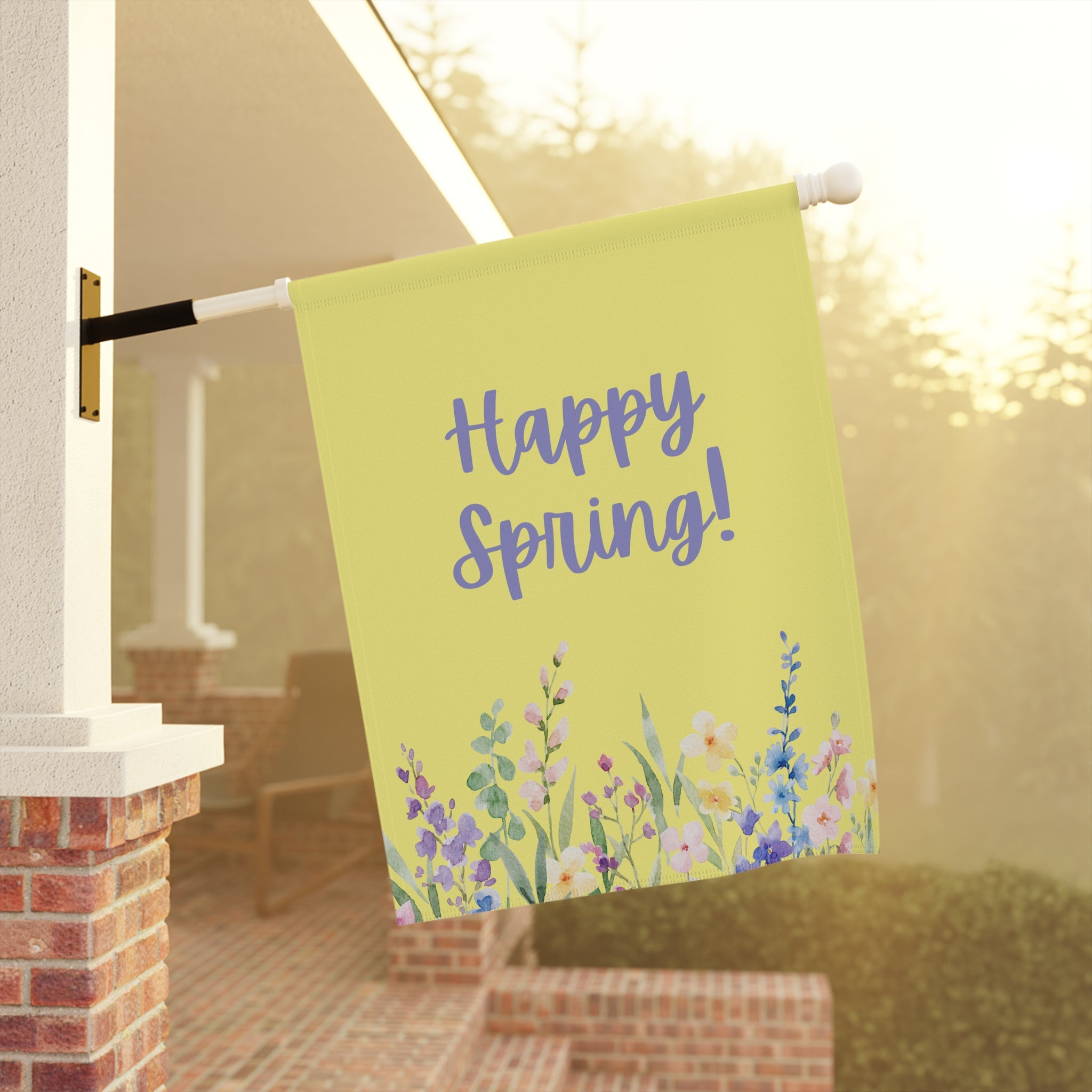 Happy Spring yard flag
