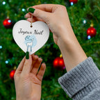 Joyeux Noel Ceramic Ornament by Printify