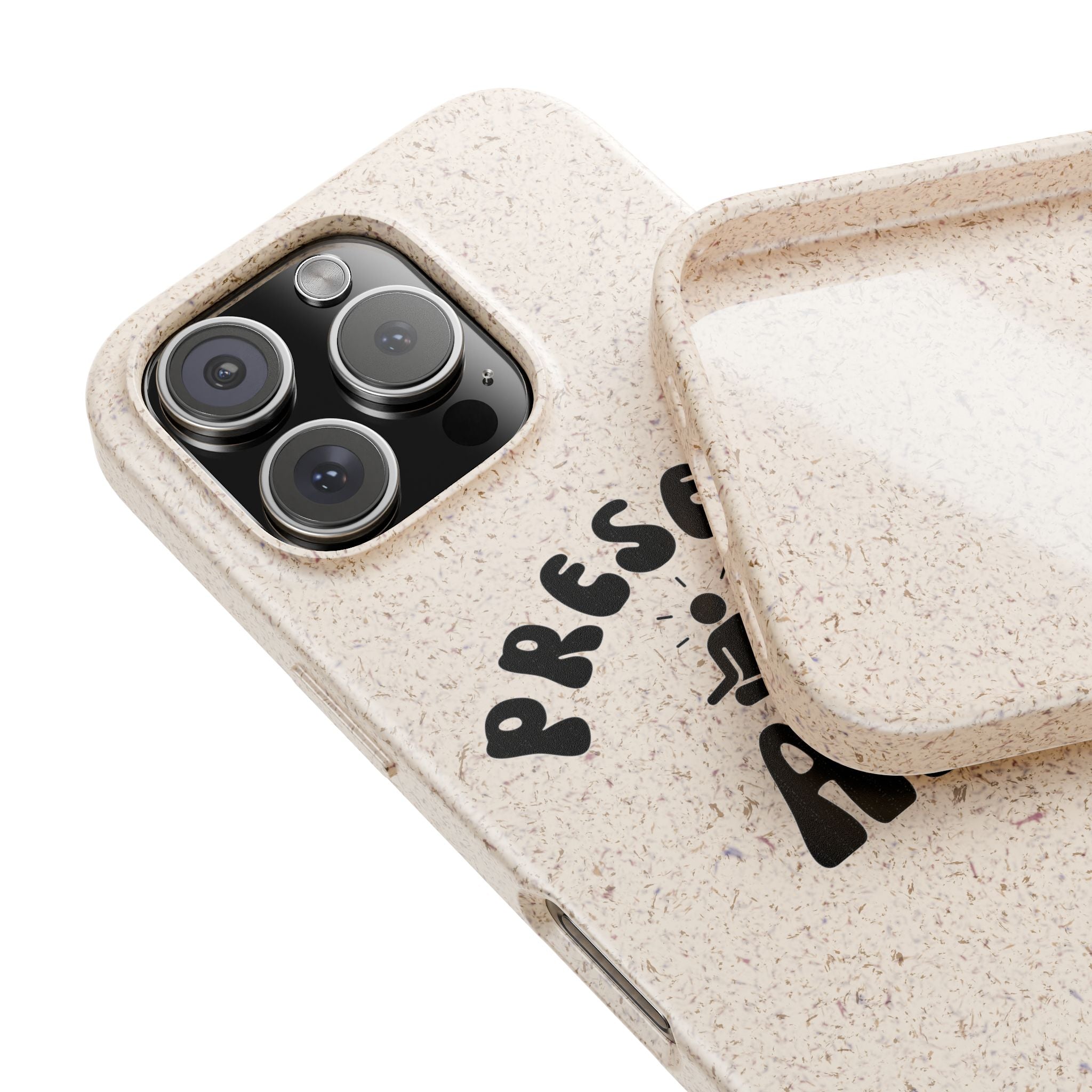 Present AF eco friendly meditation phone case, biodegradable iPhone Samsung cell cover
