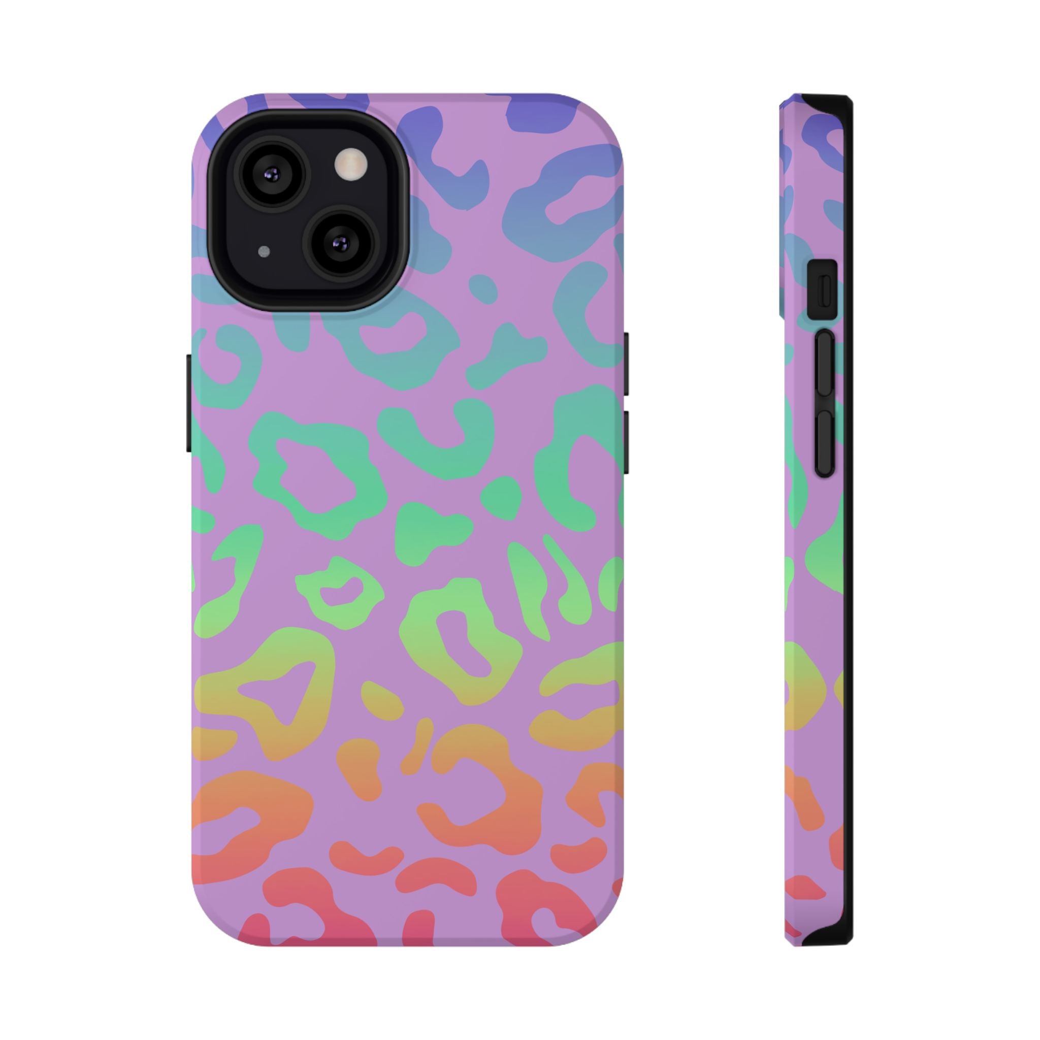Bespattered Facade Rainbow Leopard Impact-Resistant Case