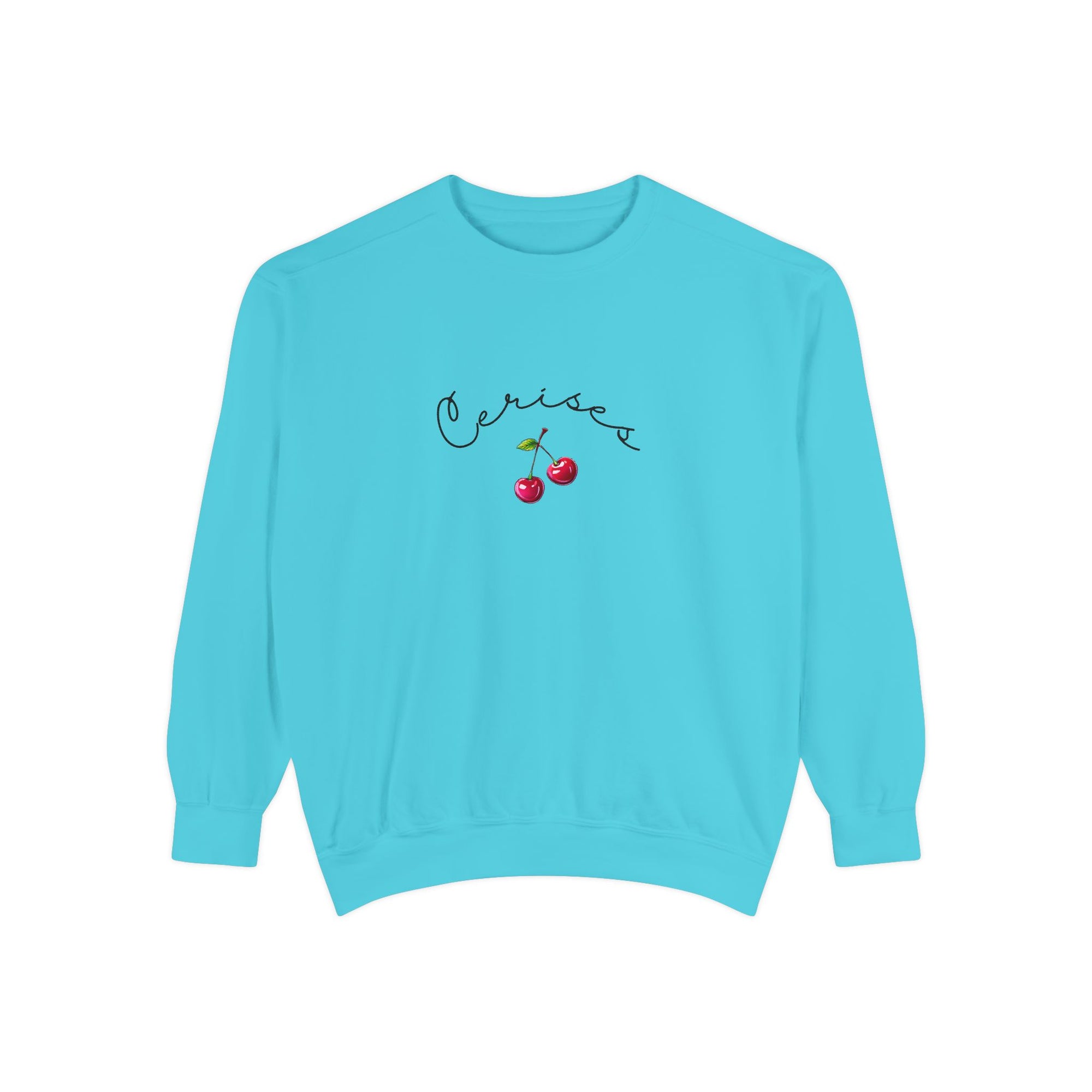 Cerises sweatshirt - La Vie Bien - butter yellow sweater - butter yellow sweatshirt - Cerises