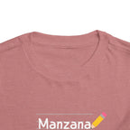 Manzana Apple and Pencil Toddler Tee Shirt by Printify