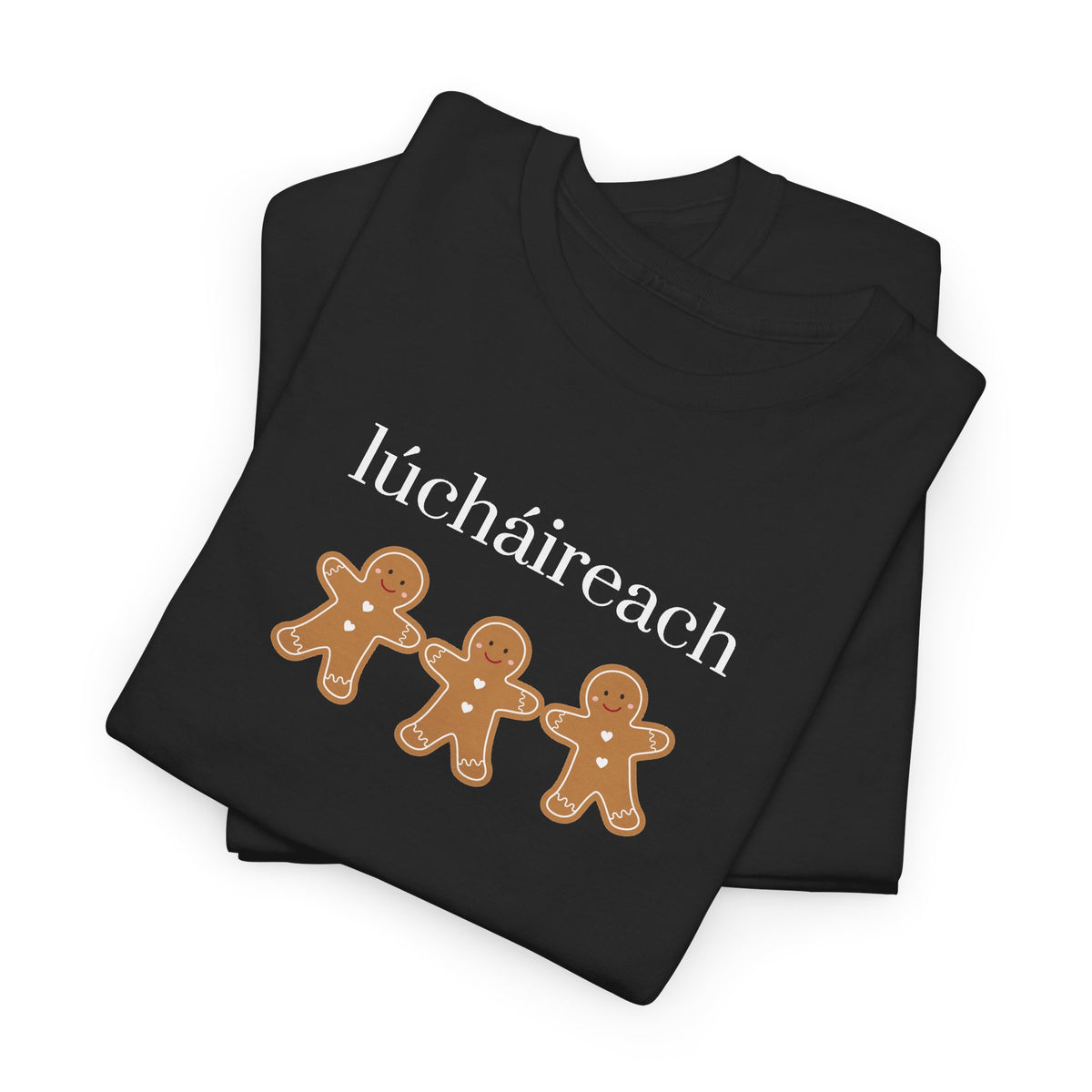 Irish Gingerbread Cookie Tee – “lúcháireach” cheerful Holiday Christmas Shirt