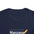 Manzana Apple and Pencil Toddler Tee Shirt by Printify