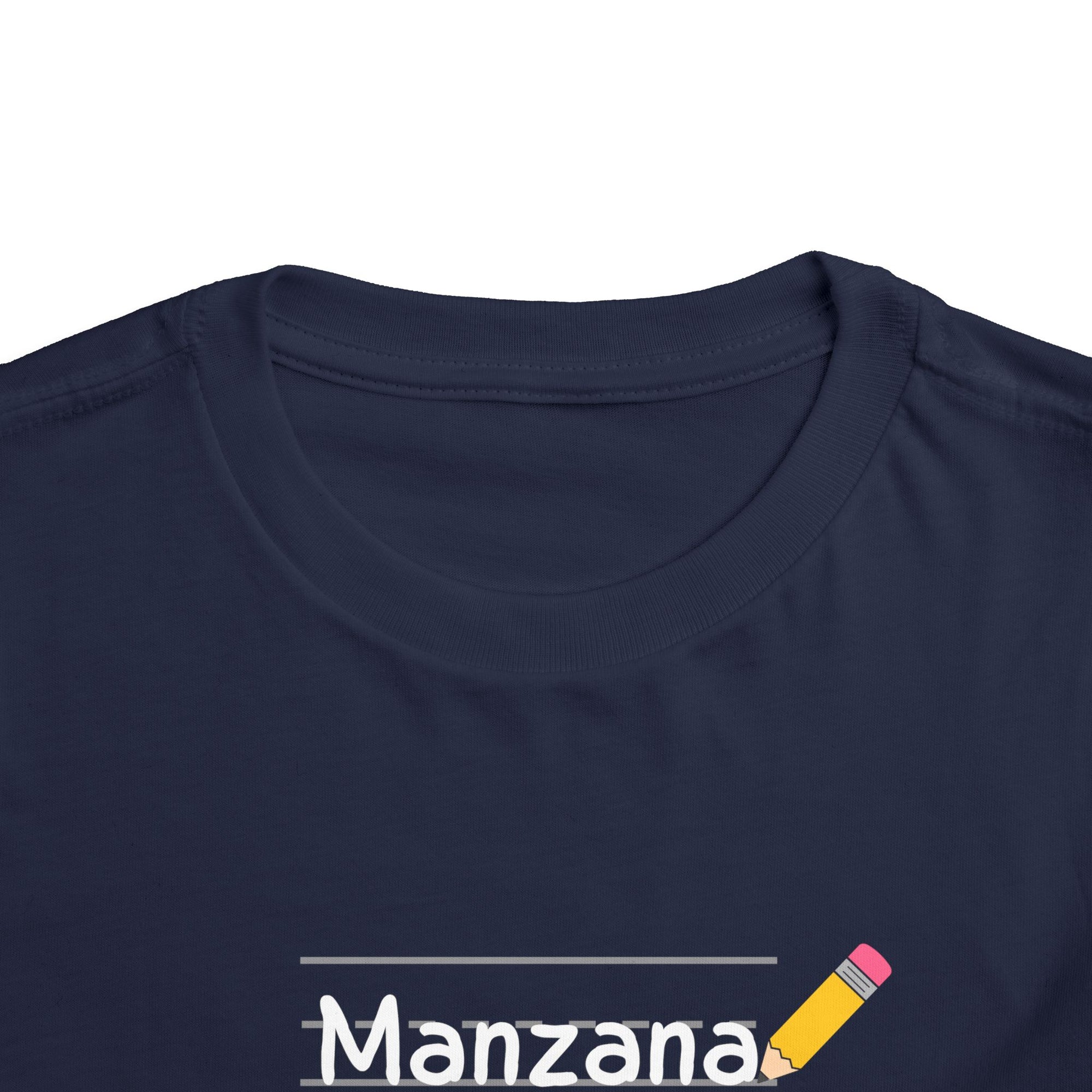Manzana Apple and Pencil Toddler Tee Shirt - La Vie Bien - Apple Design - Apple shirt for toddler - Back to School