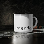 Merde Enamel Camp Cup by Printify