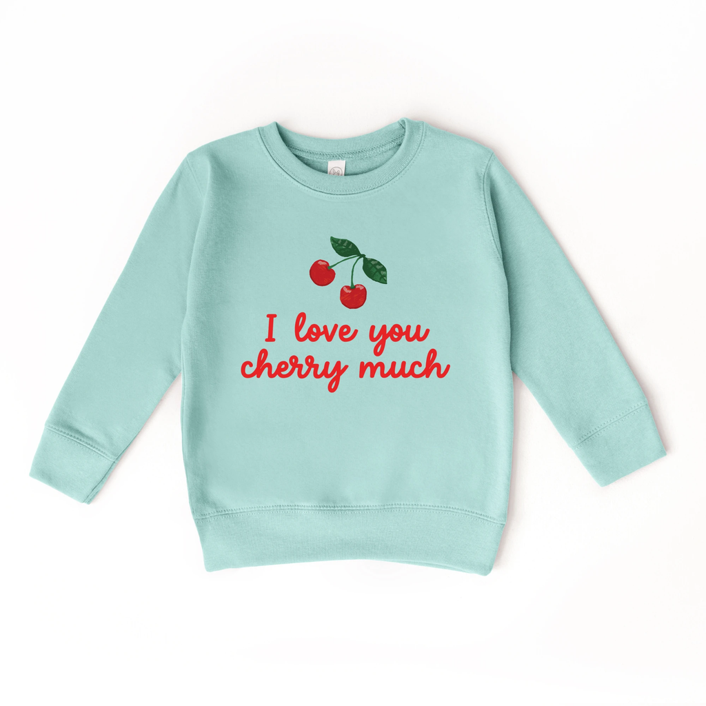 I love you Cherry Much toddler and youth Sweater, Valentine's Day collection by Benny and Ray Apparel