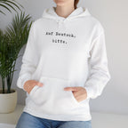 Auf Deutsch bitte Hoodie, Minimal Text Design, German Phrase Pullover