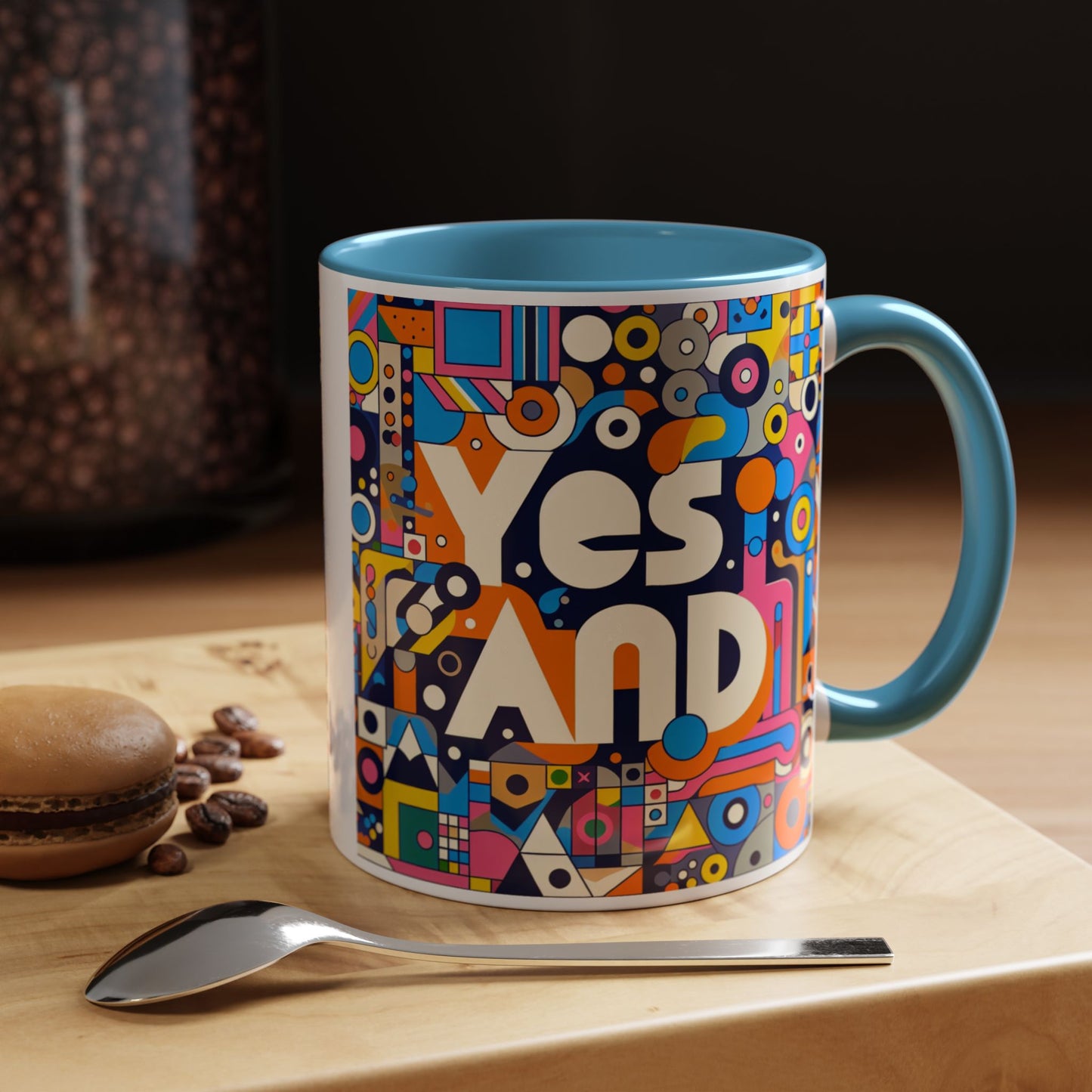 Oui, et une tasse à café avec accent d'improvisation (11, 15 oz)