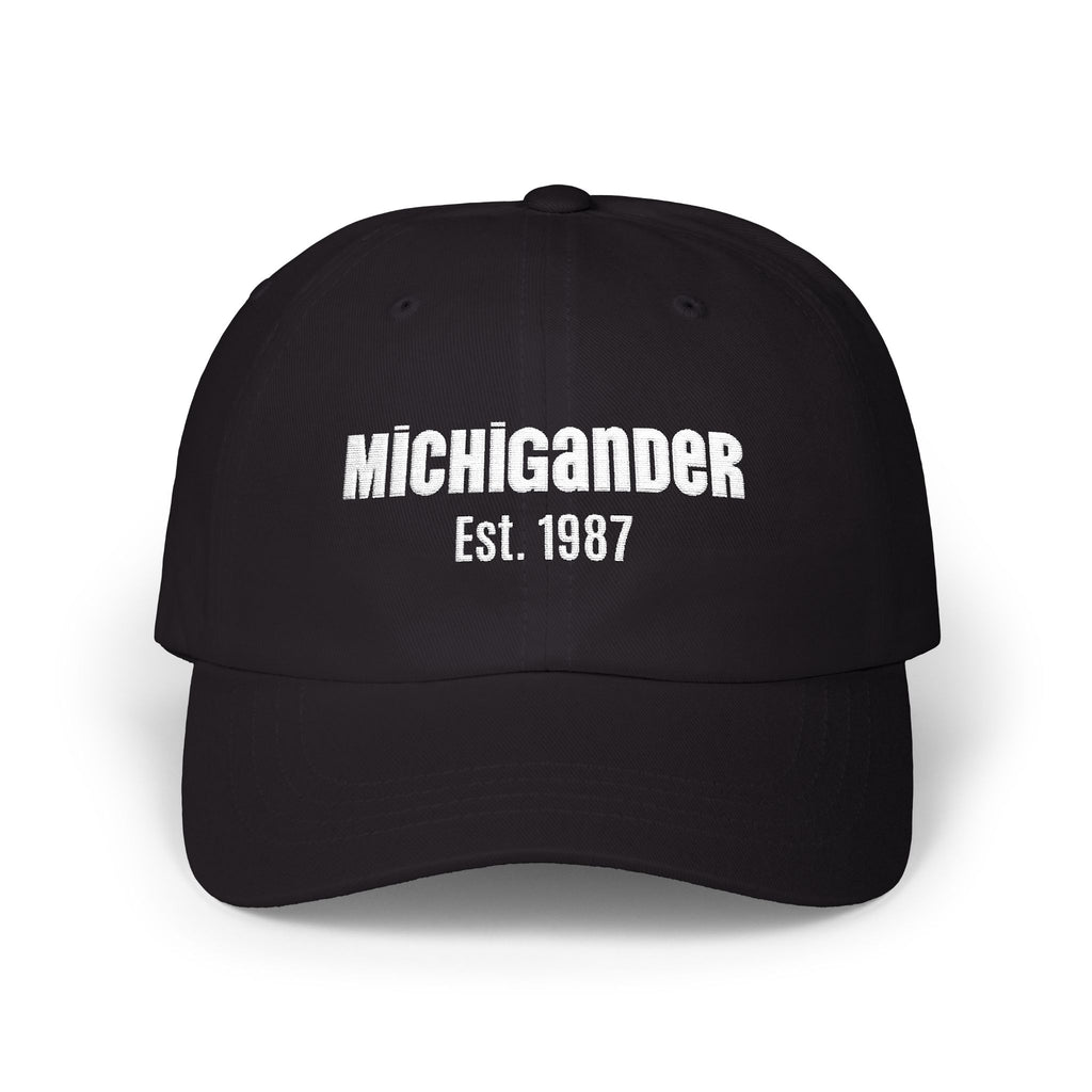 Customizable Michigander Est. 1987 Dad Cap, embroidered