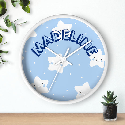 Customizable Kid's room name wall clock