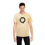 Francophone circular tye-dye tee shirt, retro unisex t-shirt for French language speakers