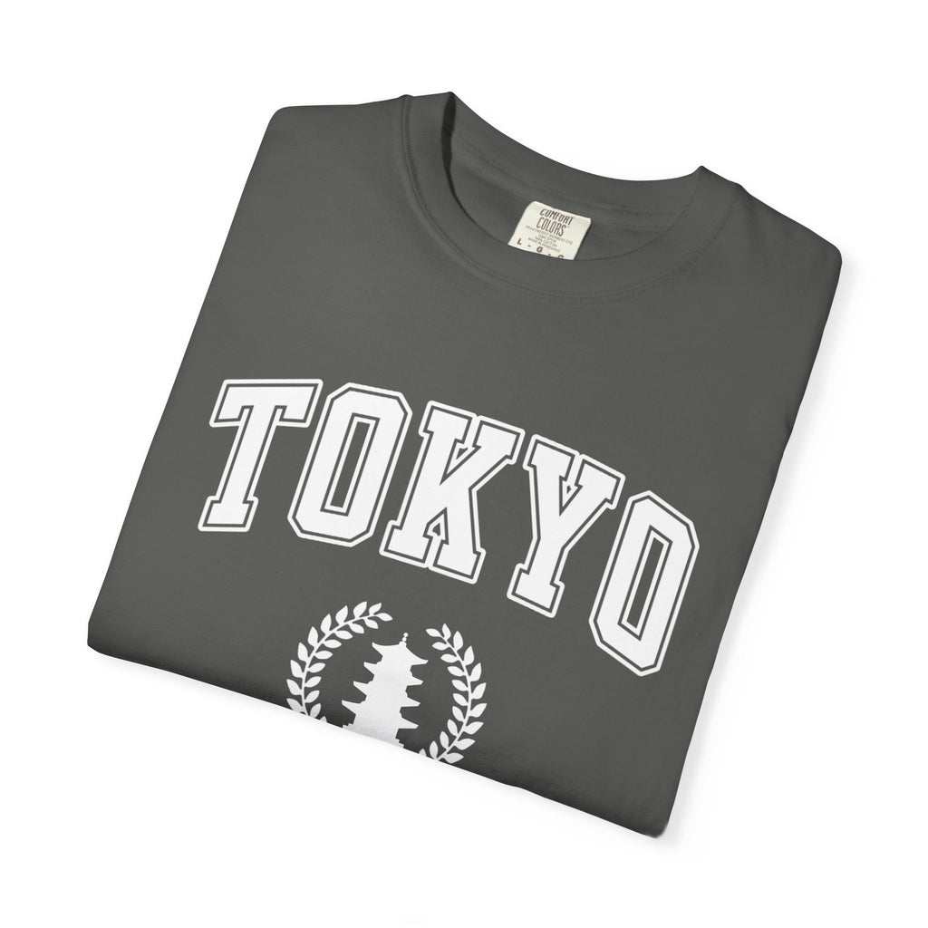 Tokyo Vintage-Style pagoda with laurel T-Shirt — Collegiate Graphic Tee