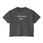Auf Deutsch bitte Boxy Tee, German Phrase Shirt, Cropped White Tee