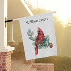 Willkommen yard and Garden Flag by Printify