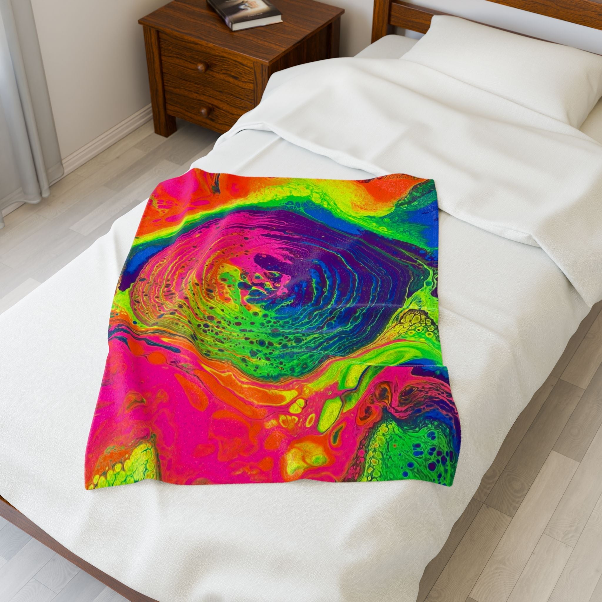 Bespattered Facade Tasty Neons Velveteen Plush Blanket | 3 Sizes