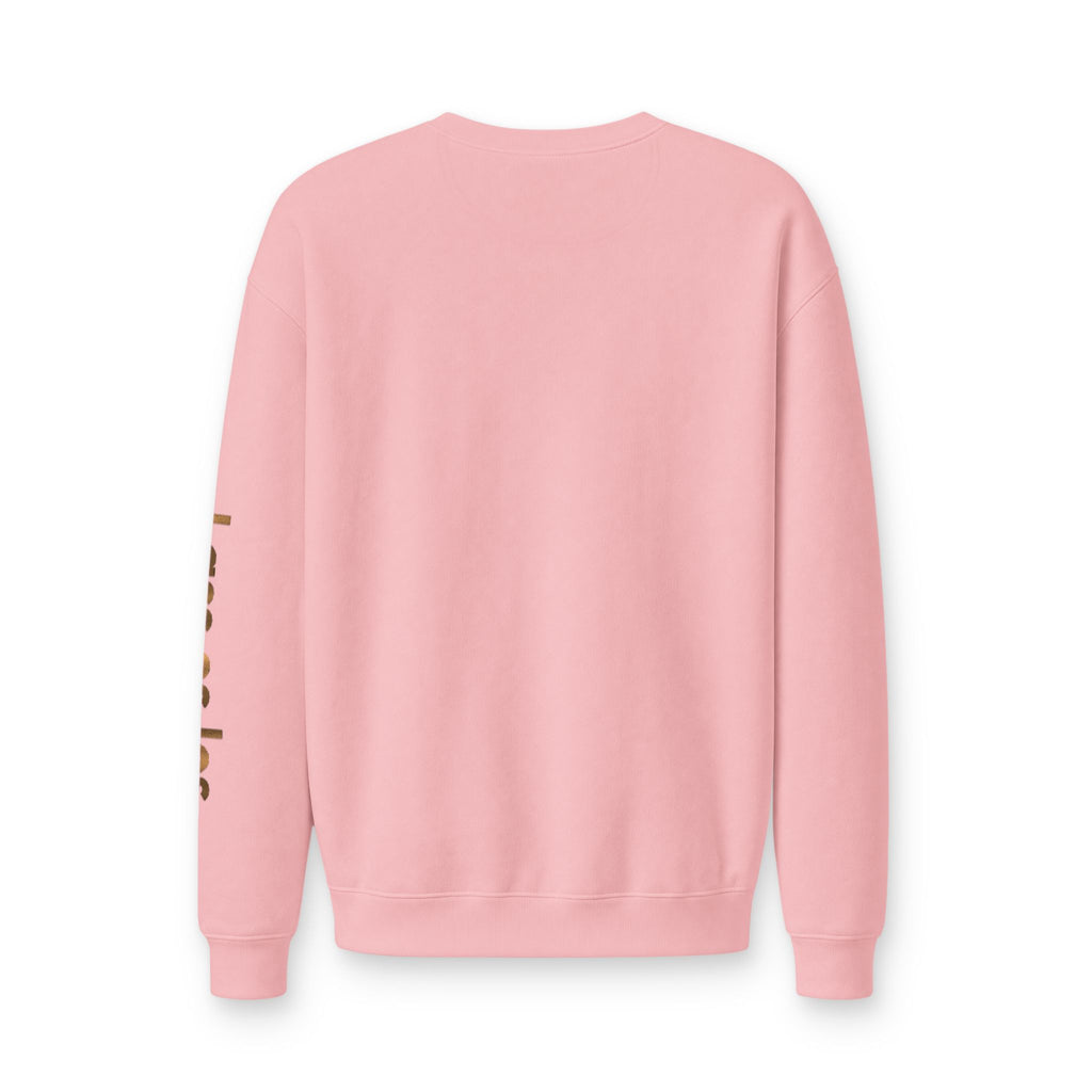 Im Hier Und Jetzt Crewneck Sweatshirt, metallic foil print German Phrase In the Here and Now, Let it go meditative phrases, Minimal Script