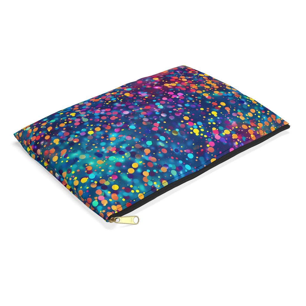 Bespattered Facade Rainbow Party Dots Accessory Pouch | 2 Sizes