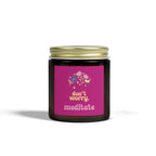 Don't worry, meditate Candle by Printify
