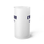 L'chaim! To Life! Hebrew writing Frosted Glass Beer Mug by Printify