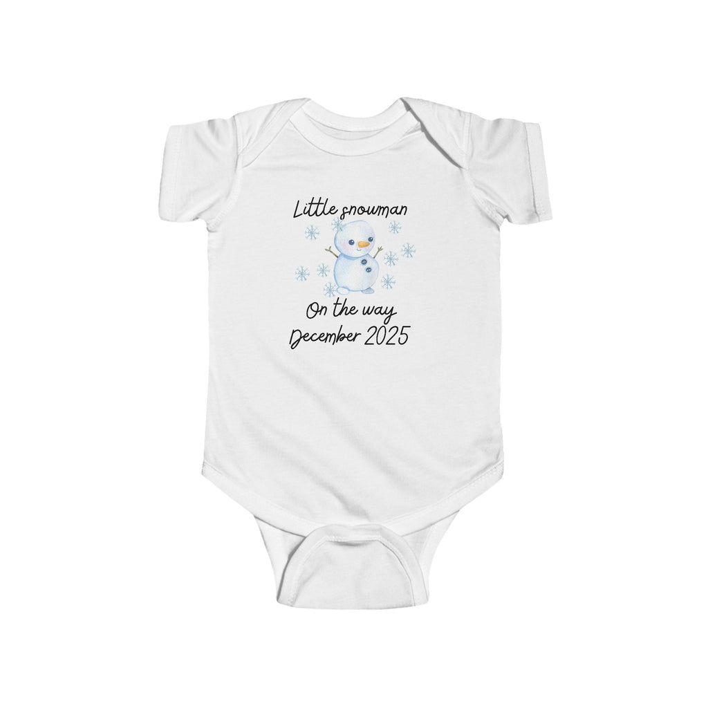 Little snowman on the way Infant Bodysuit