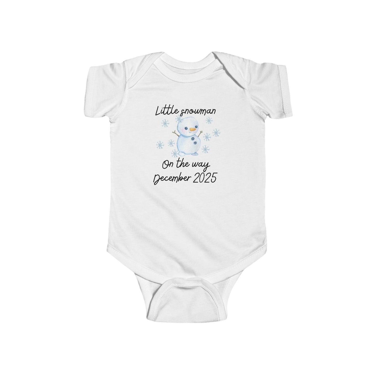 Little snowman on the way Infant Bodysuit