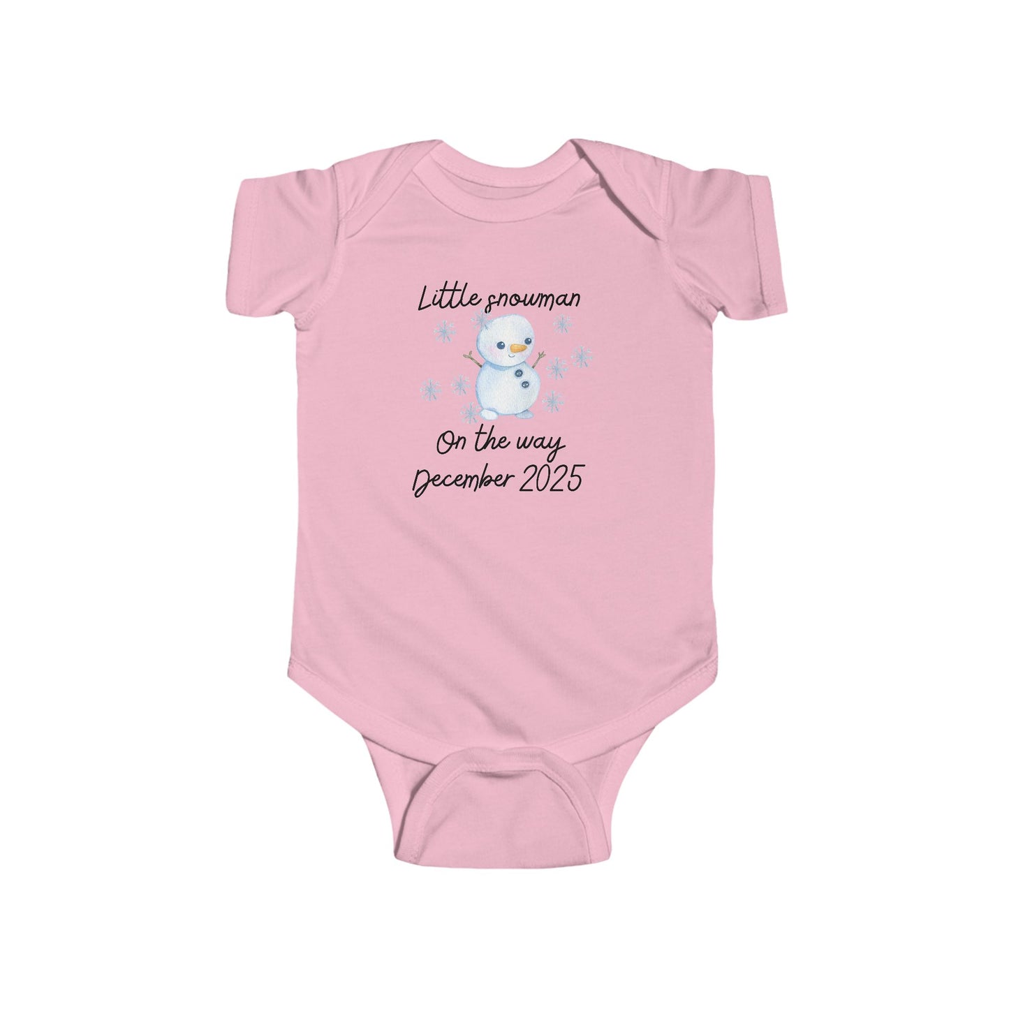 Little snowman on the way Infant Bodysuit